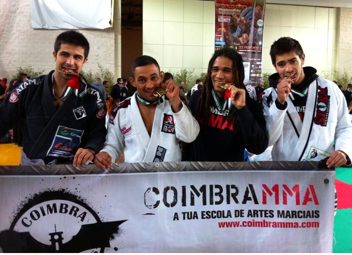 Os atletas de Coimbra (Francisco Rodrigues (prata) | Celio Costa (ouro) | Carlos Nonato (Ouro) | Diogo Axel (Prata)