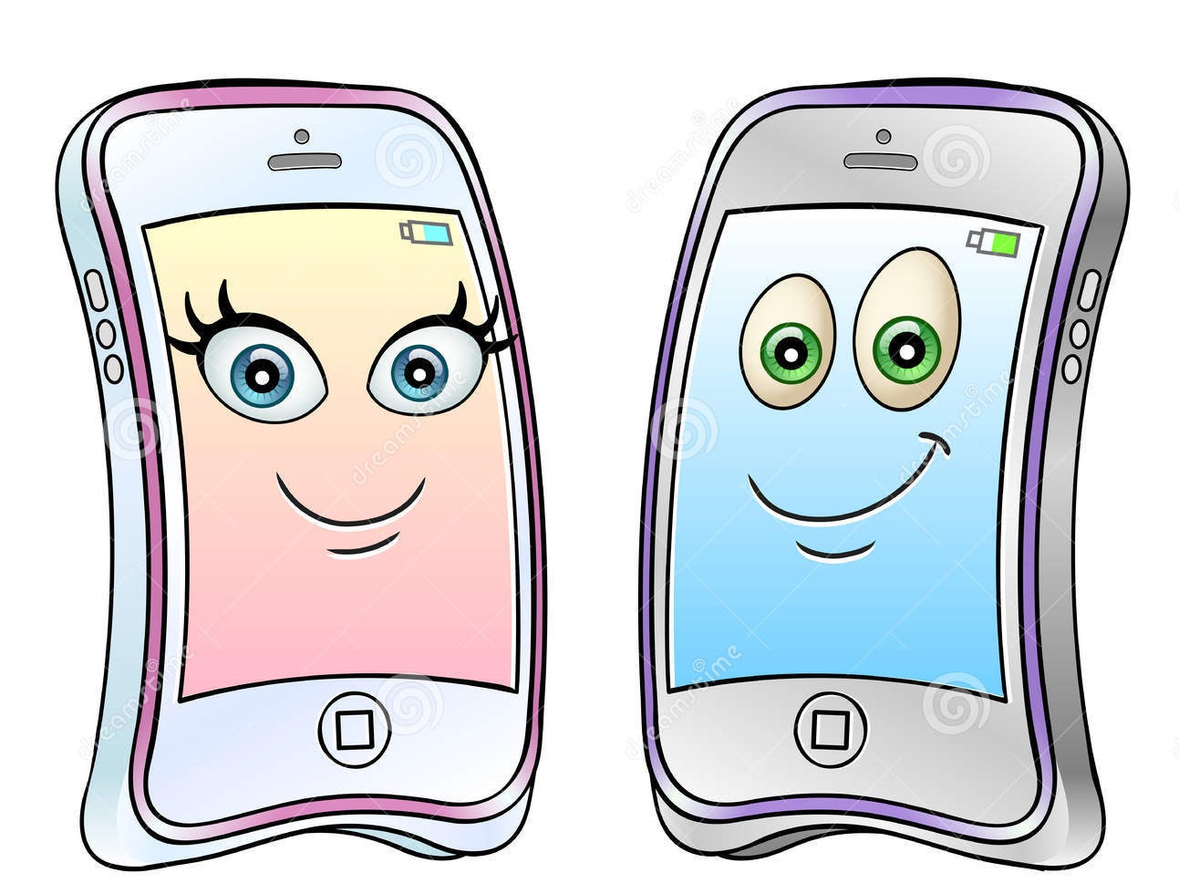 telefones-celulares-dos-desenhos-animados-35421474