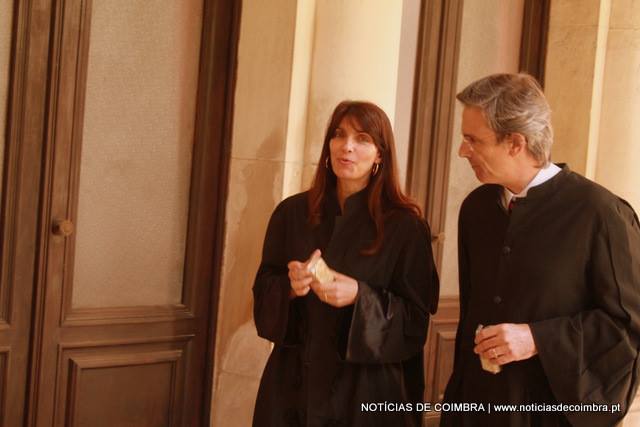 Mónica Quintela e Rui Silva Leal no Tribunal de Coimbra