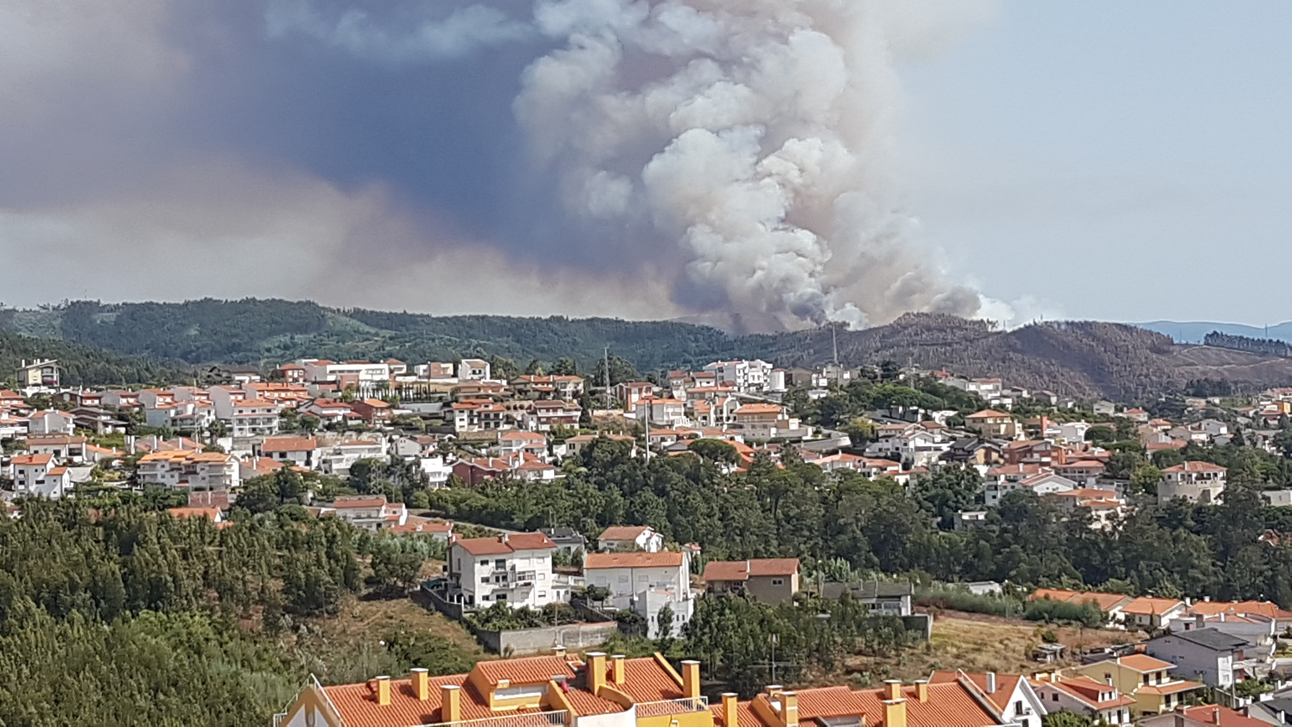 Imagem da primeira hora do fo captada em Coimbra