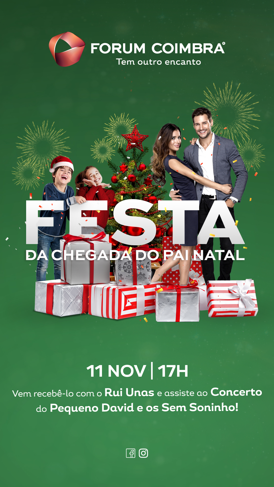 Chegada Pai Natal Forum Coimbra