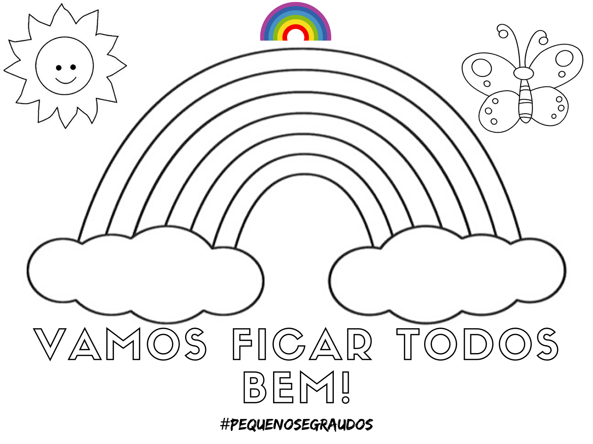 Desenhos de portas para colorir – Amigos arco-íris 22 – Se